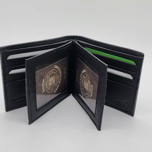 RFID BLOCKING Mens leather wallet,2 ID wallet for  mens wallet, personalized